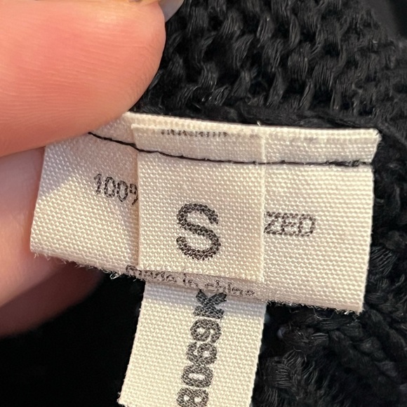 #167 L'AGENCE BLACK MERCERIZED COTTON KNIT BLOUSE TOP SIZE SMALL - Picture 4 of 5